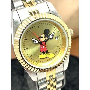 Disney Mickey Mouse Women's Watch WDS000101 Quartz Two Tone Steel 26mm
